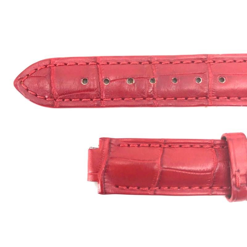 【美品・保管袋付】LOUIS VUITTON ルイヴィトン／タンブール アリゲーター ストラップ S／レザー（アリゲーター）／レッド