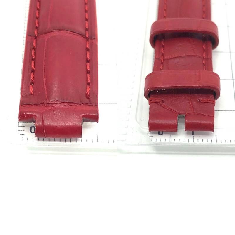 【美品・保管袋付】LOUIS VUITTON ルイヴィトン／タンブール アリゲーター ストラップ S／レザー（アリゲーター）／レッド
