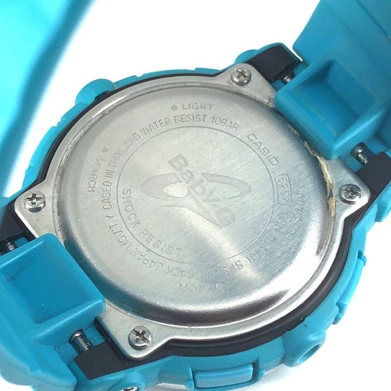 【美品】CASIO カシオ／Baby-G BGA-150GR／クォーツ／樹脂／ブルー