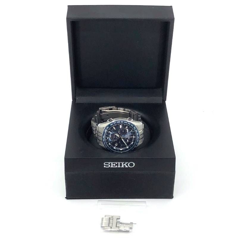 【美品・コマ・ケース付き】SEIKO セイコー／アストロンGPS 8X82-0AB0/SBXB005／ソーラークォーツ／チタン／ディープブルー・シルバー