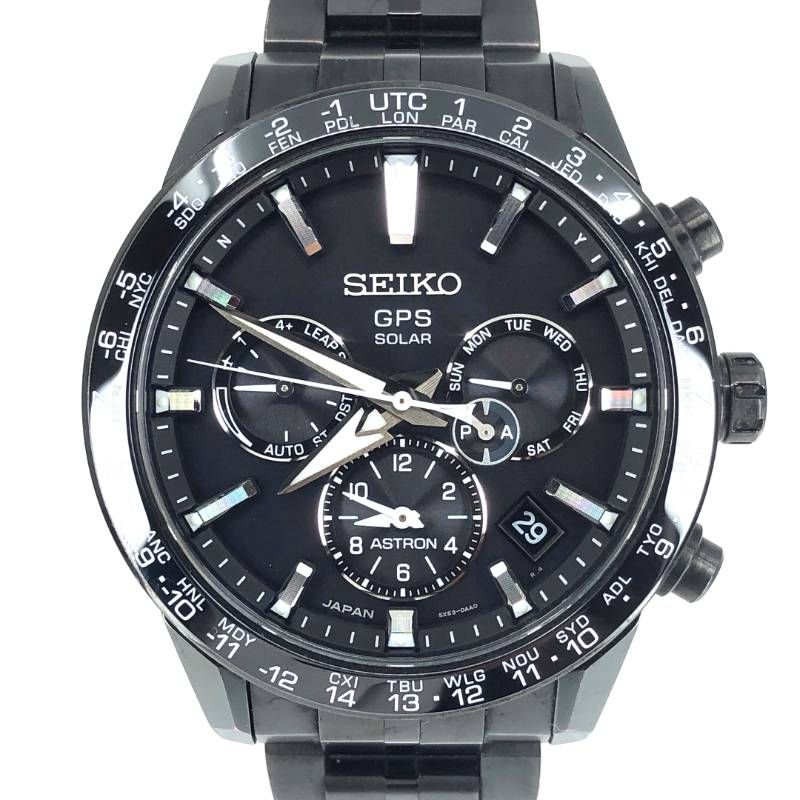 【美品・コマ・ケース付き】SEIKO セイコー／アストロンGPS 5X53-0AB0/SBXC037／ソーラークォーツ／チタン／ブラック