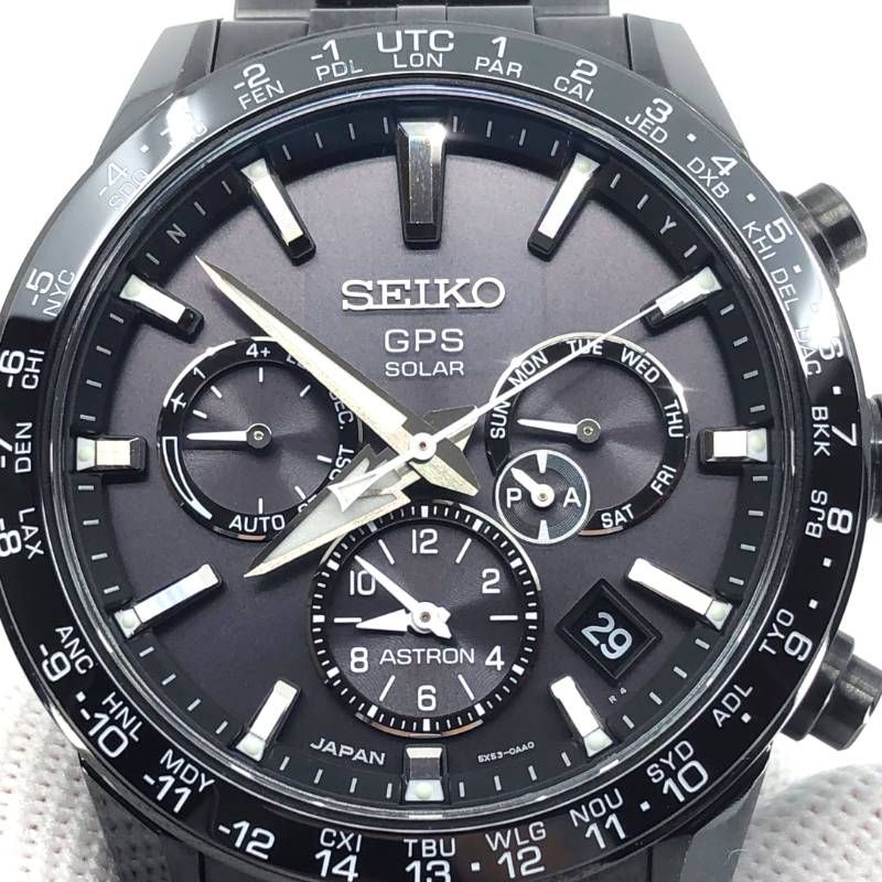 【美品・コマ・ケース付き】SEIKO セイコー／アストロンGPS 5X53-0AB0/SBXC037／ソーラークォーツ／チタン／ブラック