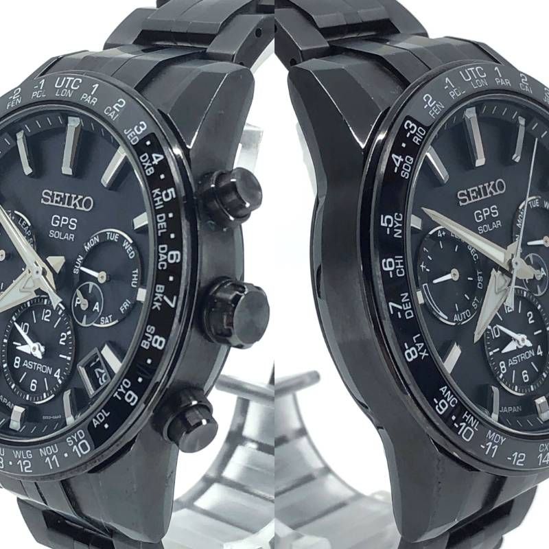 【美品・コマ・ケース付き】SEIKO セイコー／アストロンGPS 5X53-0AB0/SBXC037／ソーラークォーツ／チタン／ブラック