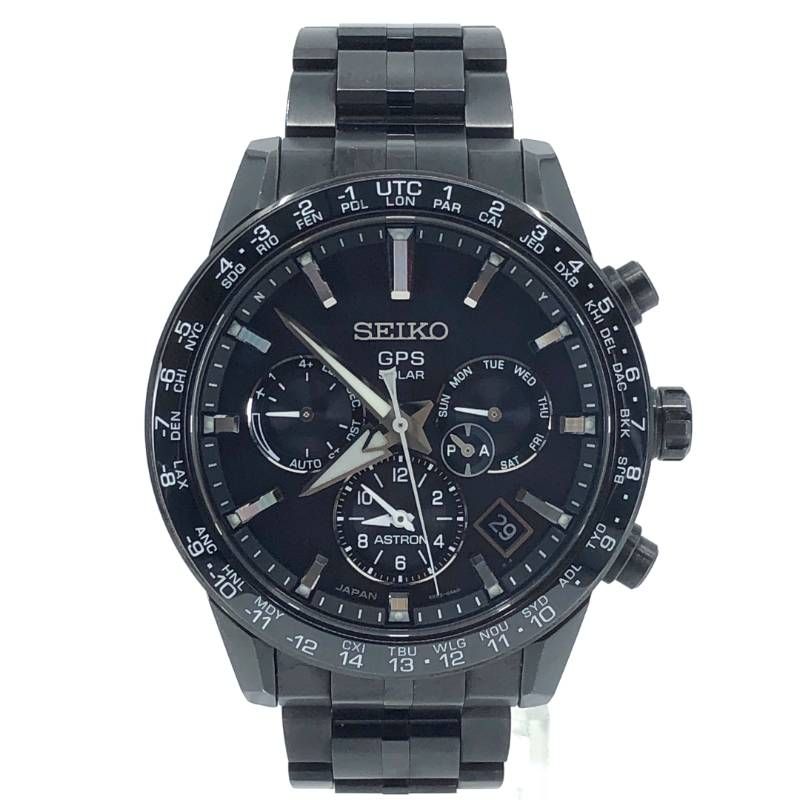 【美品・コマ・ケース付き】SEIKO セイコー／アストロンGPS 5X53-0AB0/SBXC037／ソーラークォーツ／チタン／ブラック