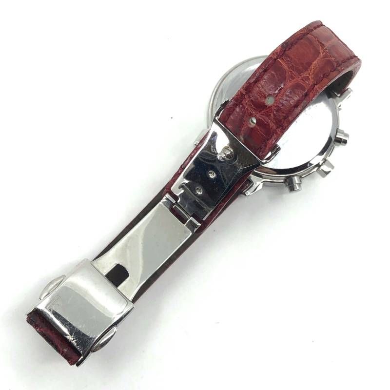 【美品・限定・電池交換済み・取説・ケース付き】SEIKO セイコー／レディース ルキア V175-0DF0／ソーラークォーツ／ステンレス・レザー／シルバー・ホワイト・レッド