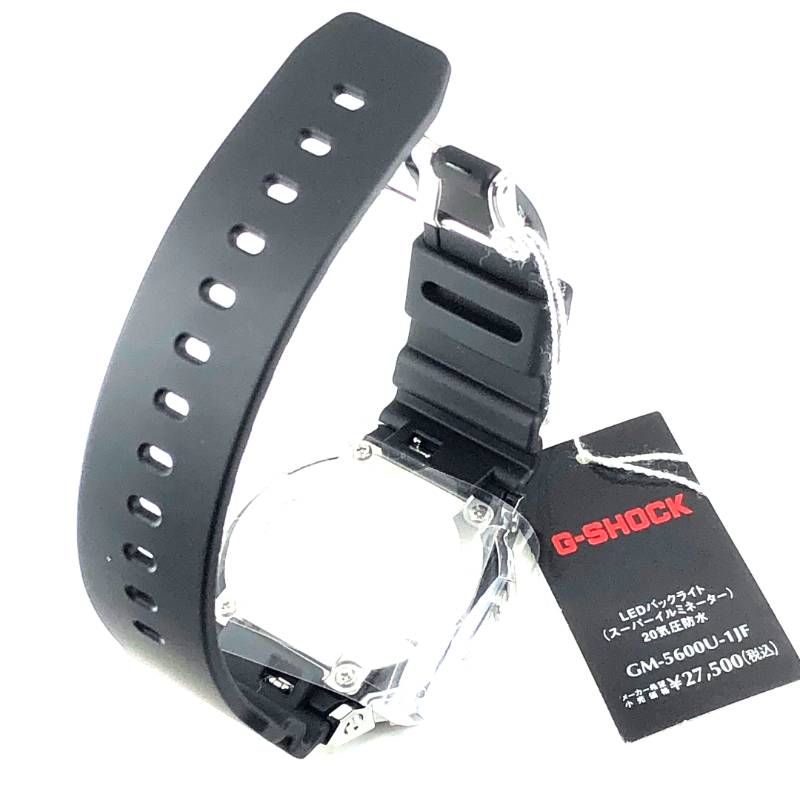 【美品・ケース・取説付き】CASIO カシオ／G-SHOCK GM-5600U-1JF／クォーツ／樹脂・ステンレス／ブラック・シルバー
