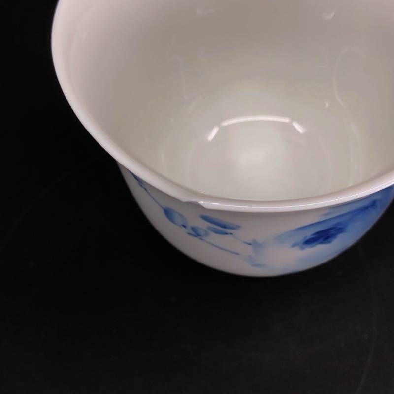 【訳あり・売り切り・美品】MEISSEN マイセン／青い花 モカ カップ＆ソーサー／陶器／ホワイト・ブルー