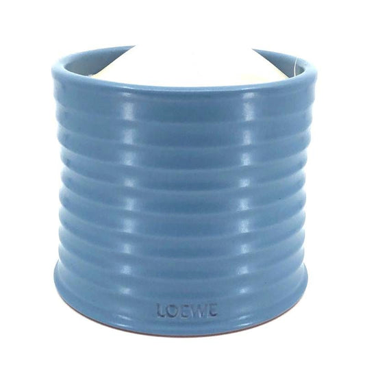 【未使用品・箱付き】LOEWE ロエベ／サイプレスボール キャンドル ミディアム アロマティック／ウッディ／610g／セラミック・ワックス／ベビーブルー・ホワイト