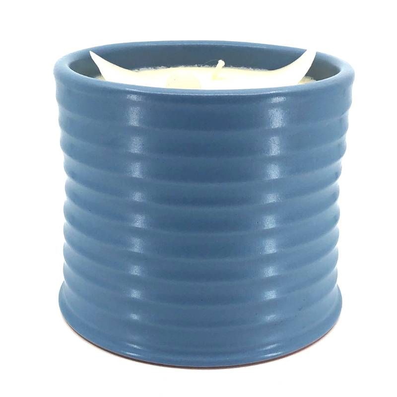 【未使用品・箱付き】LOEWE ロエベ／サイプレスボール キャンドル ミディアム アロマティック／ウッディ／610g／セラミック・ワックス／ベビーブルー・ホワイト