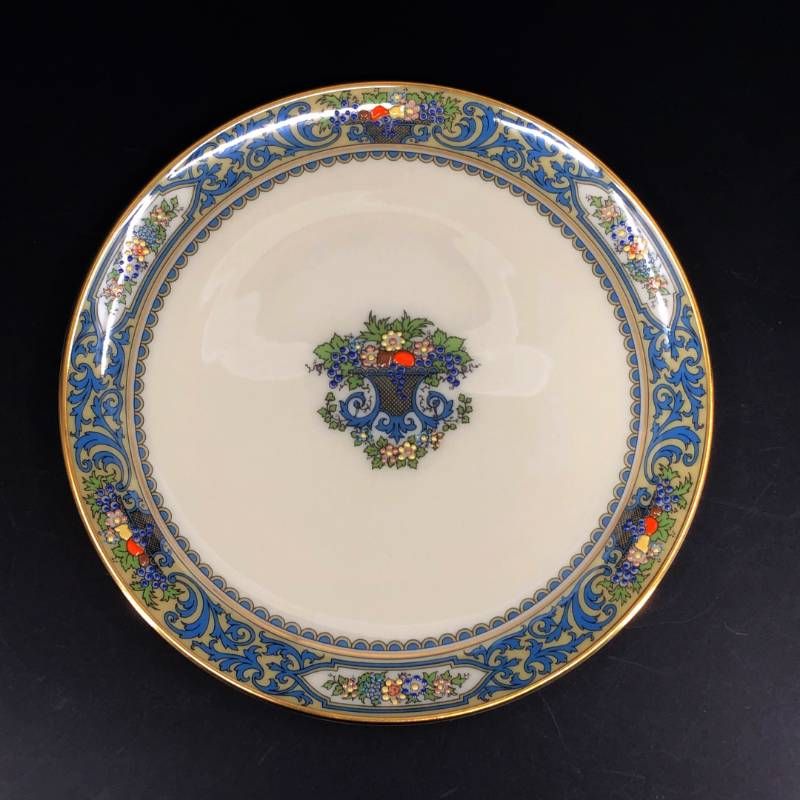 【美品】LENOX レノックス／オータム カップ＆ソーサー・デザートプレート セット 金彩／陶器／ベージュ・マルチカラー・ゴールド