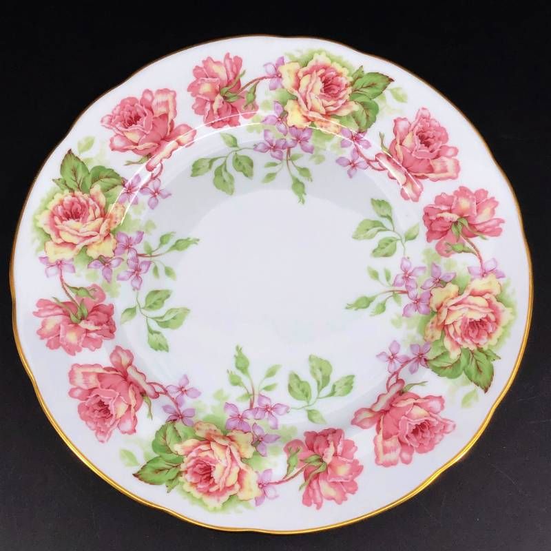 【美品】BERNARDAUD LIMOGES ベルナルドリモージュ／アンペラトリス ユージェニー カップ＆ソーサー・デザートプレート セット 金彩／陶器／ホワイト・ピンク・ゴールド