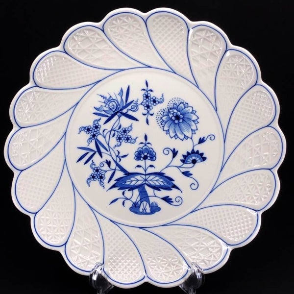 【美品】MEISSEN マイセン／ブルーオニオン ディッシュ プレート 皿／29cm／陶器／ブルー・ホワイト