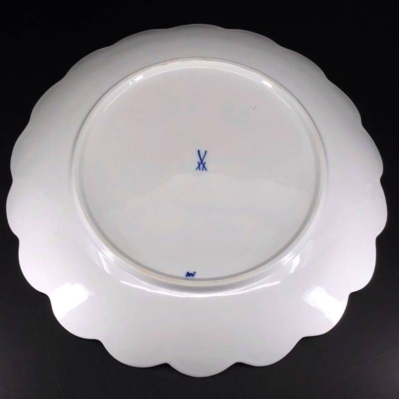 【美品】MEISSEN マイセン／ブルーオニオン ディッシュ プレート 皿／29cm／陶器／ブルー・ホワイト