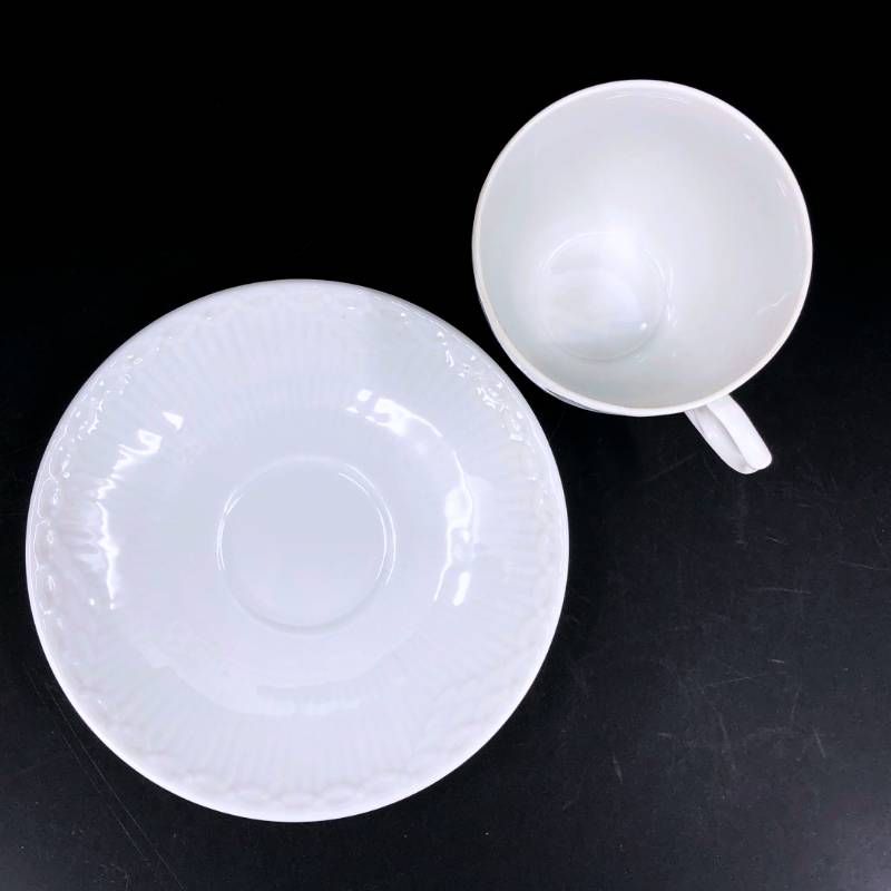 【美品・3点セット】Royal Copenhagen ロイヤルコペンハーゲン／カップ＆ソーサー アソート 3点セット／陶器／ホワイト・ブルー