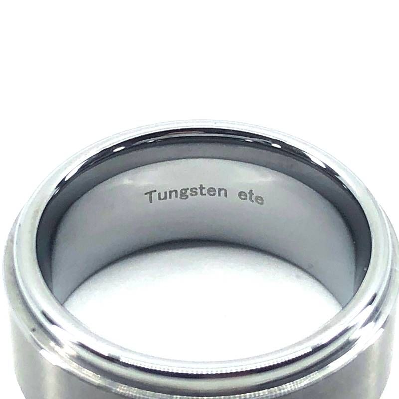 【美品】ete エテ／レディース タングステン リング 指輪／タングステン／11号／シルバー／M03143
