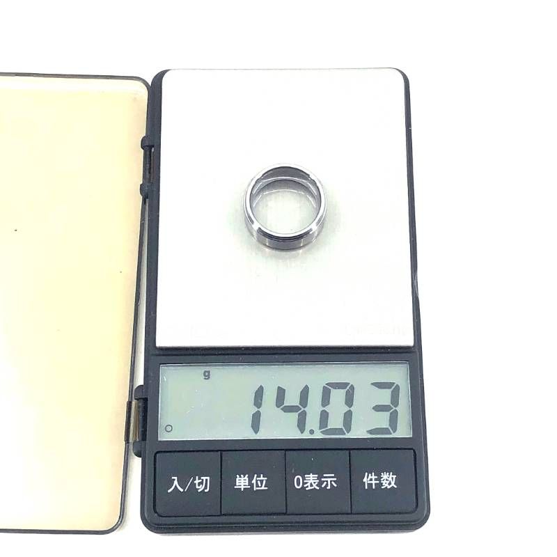 【美品】ete エテ／レディース タングステン リング 指輪／タングステン／11号／シルバー／M03144