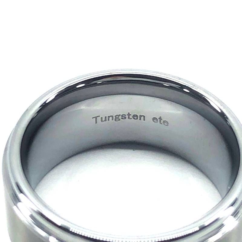 【美品】ete エテ／レディース タングステン リング 指輪／タングステン／11号／シルバー／M03144