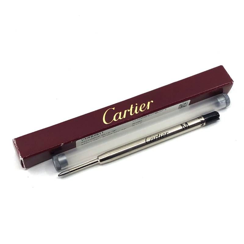 【純正替芯・箱付き】Cartier カルティエ／ボールペン替芯 ディアボロ トリニティ サントス Ｃ de Cartier ロードスター マストII用 黒 M VXRB0511／ブラック