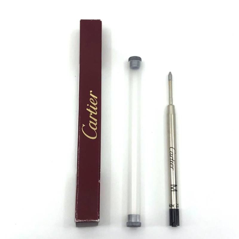 【純正替芯・箱付き】Cartier カルティエ／ボールペン替芯 ディアボロ トリニティ サントス Ｃ de Cartier ロードスター マストII用 黒 M VXRB0511／ブラック