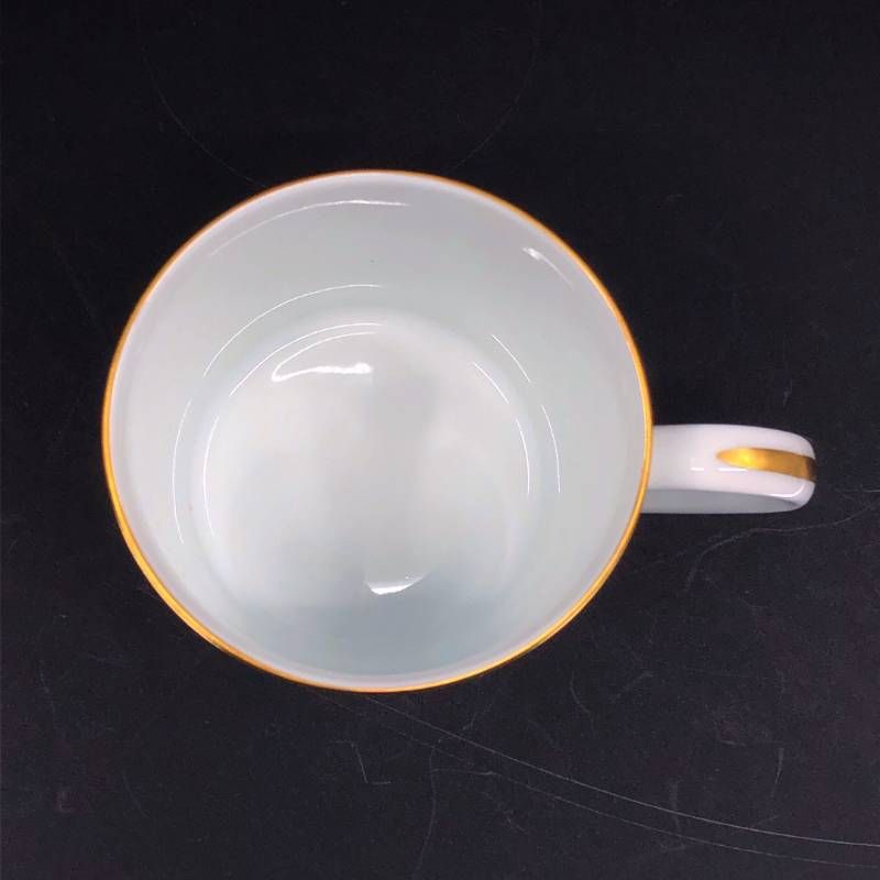 【美品・箱付き】HERMES エルメス／ナイルの庭 マグカップ／陶器／ホワイト・グリーン