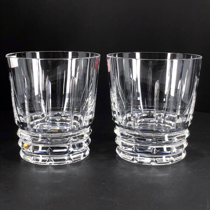 【美品・箱付き】Baccarat バカラ／アルルカン ペア タンブラー／クリスタルグラス／クリア／BC605