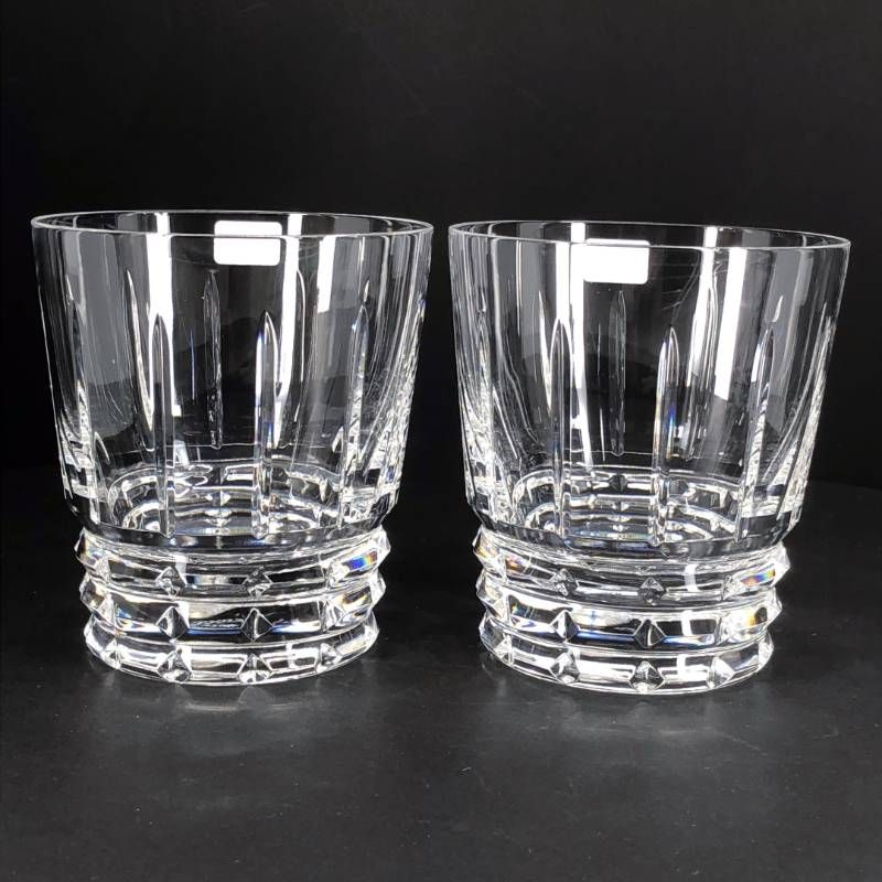 【美品・箱付き】Baccarat バカラ／アルルカン ペア タンブラー／クリスタルグラス／クリア／BC605