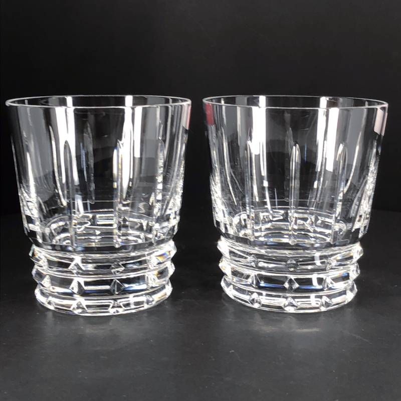 【美品・箱付き】Baccarat バカラ／アルルカン ペア タンブラー／クリスタルグラス／クリア／BC605