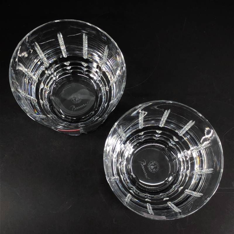 【美品・箱付き】Baccarat バカラ／アルルカン ペア タンブラー／クリスタルグラス／クリア／BC605