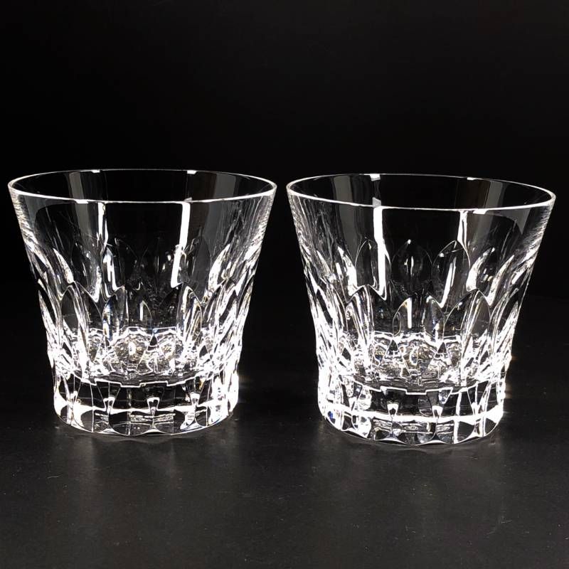 【美品・箱付き】Baccarat バカラ／ダリア ペア タンブラー／クリスタルグラス／クリア／BC606