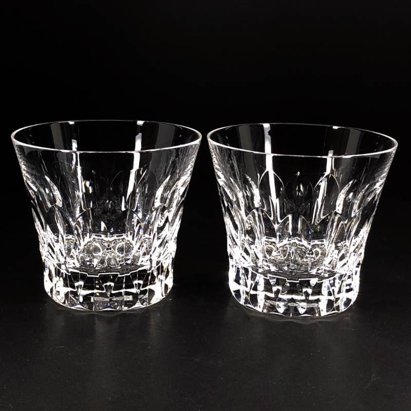 【美品・箱付き】Baccarat バカラ／ダリア ペア タンブラー／クリスタルグラス／クリア／BC606