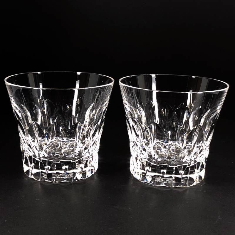 【美品・箱付き】Baccarat バカラ／ダリア ペア タンブラー／クリスタルグラス／クリア／BC606