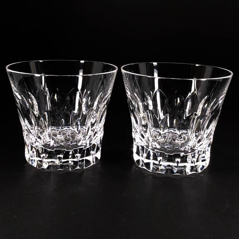 【美品・箱付き】Baccarat バカラ／ダリア ペア タンブラー／クリスタルグラス／クリア／BC606