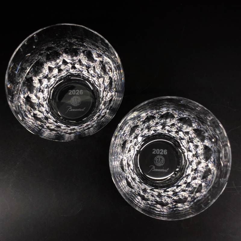 【美品・箱付き】Baccarat バカラ／ダリア ペア タンブラー／クリスタルグラス／クリア／BC606