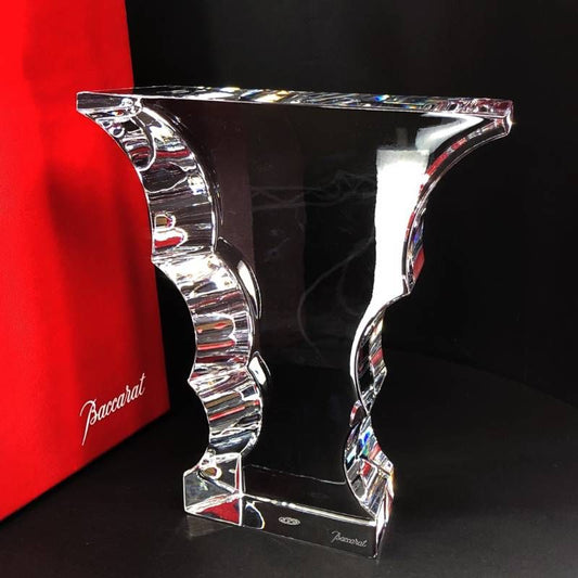【希少・美品・箱付き】Baccarat バカラ／ブロック シャドウ 190 オブジェ 19cm／クリスタルグラス／クリア／BC607