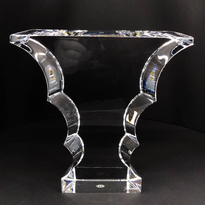 【希少・美品・箱付き】Baccarat バカラ／ブロック シャドウ 190 オブジェ 19cm／クリスタルグラス／クリア／BC607