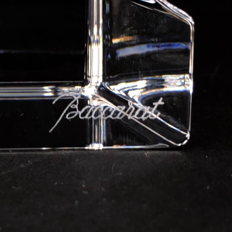 【希少・美品・箱付き】Baccarat バカラ／ブロック シャドウ 190 オブジェ 19cm／クリスタルグラス／クリア／BC607