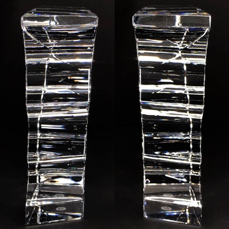 【希少・美品・箱付き】Baccarat バカラ／ブロック シャドウ 190 オブジェ 19cm／クリスタルグラス／クリア／BC607