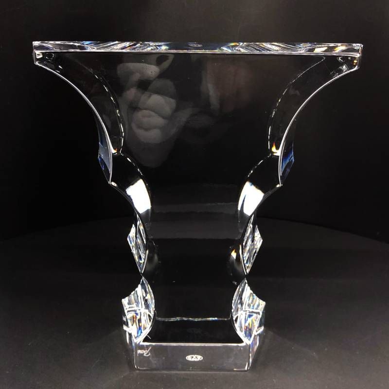 【希少・美品・箱付き】Baccarat バカラ／ブロック シャドウ 190 オブジェ 19cm／クリスタルグラス／クリア／BC607