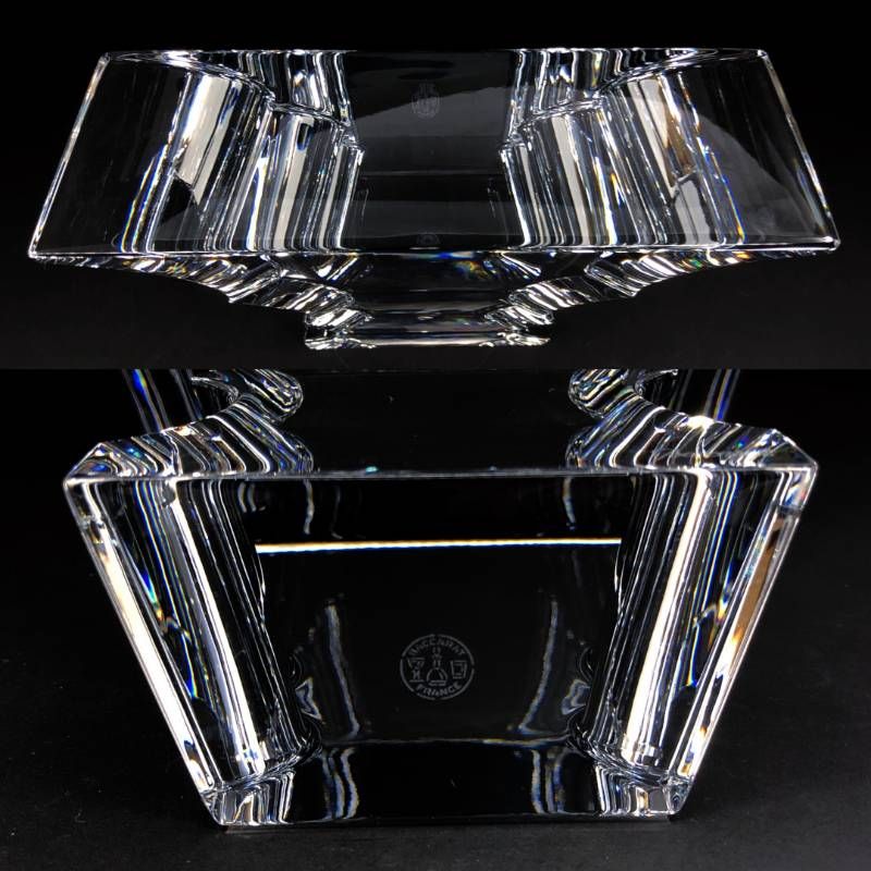 【希少・美品・箱付き】Baccarat バカラ／ブロック シャドウ 190 オブジェ 19cm／クリスタルグラス／クリア／BC607