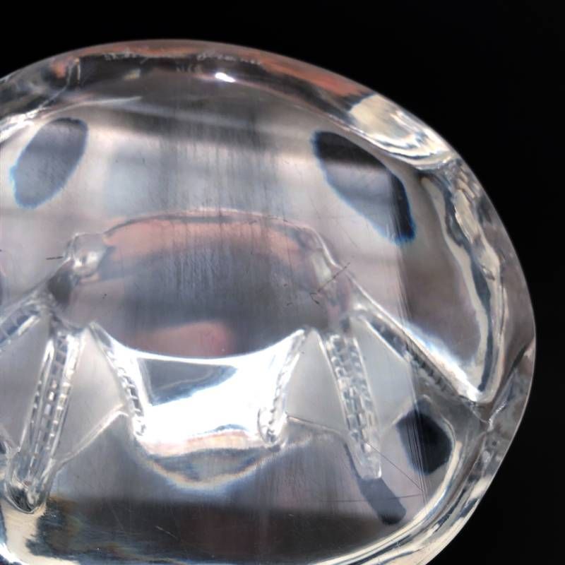【美品】Lalique ラリック／ラージサイズ アヒル ダック バード 鳥 オブジェ 置物 フィギュリン／25cm／クリスタルグラス／乳白色 クリア
