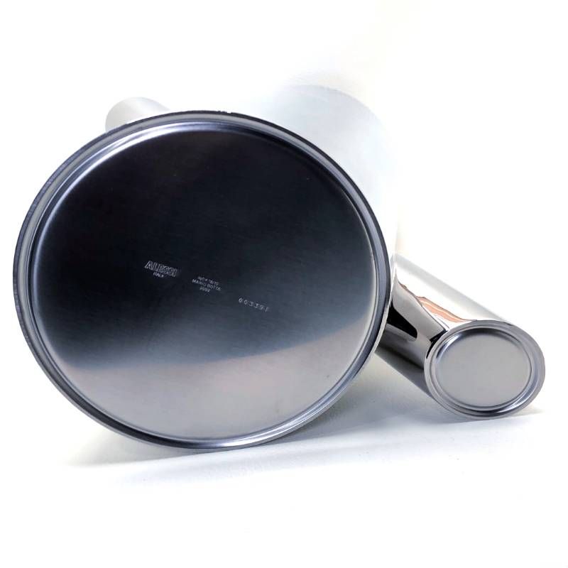 【廃盤・希少・美品】ALESSI アレッシィ／TRONCO フラワーベース マリオ・ボッタ デザイン／28.5cm／ステンレス／シルバー