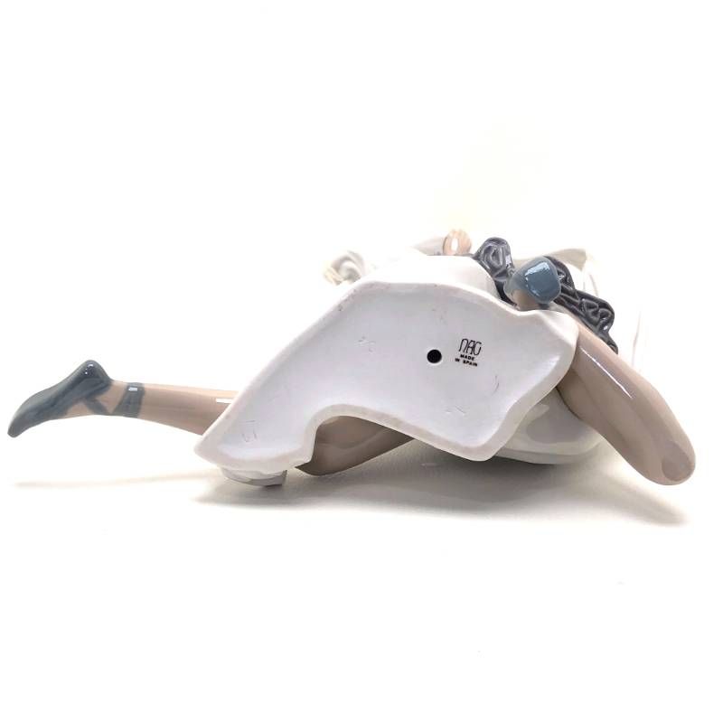【中型・美品】NAO ナオ LLADRO リヤドロ／ヴェールを持つダンサー／31cm／陶器／マルチカラー