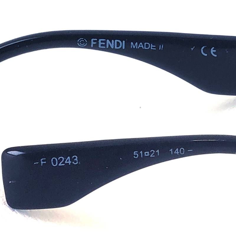 【美品・ケース付き】FENDI フェンディ／サングラス FF 0243/S／メタル・アセテート／51□21 140／スモーキーグリーン・シルバー・ブラック