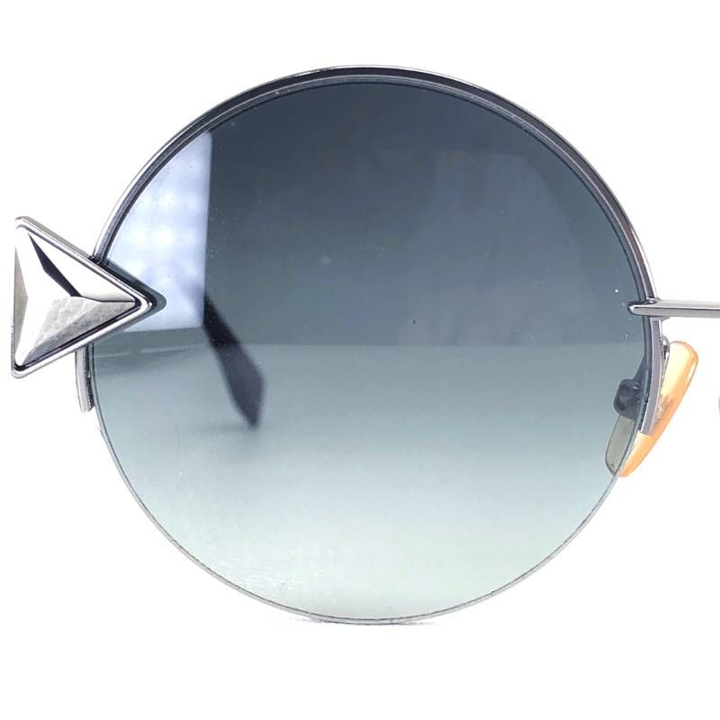 【美品・ケース付き】FENDI フェンディ／サングラス FF 0243/S／メタル・アセテート／51□21 140／スモーキーグリーン・シルバー・ブラック