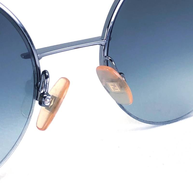 【美品・ケース付き】FENDI フェンディ／サングラス FF 0243/S／メタル・アセテート／51□21 140／スモーキーグリーン・シルバー・ブラック
