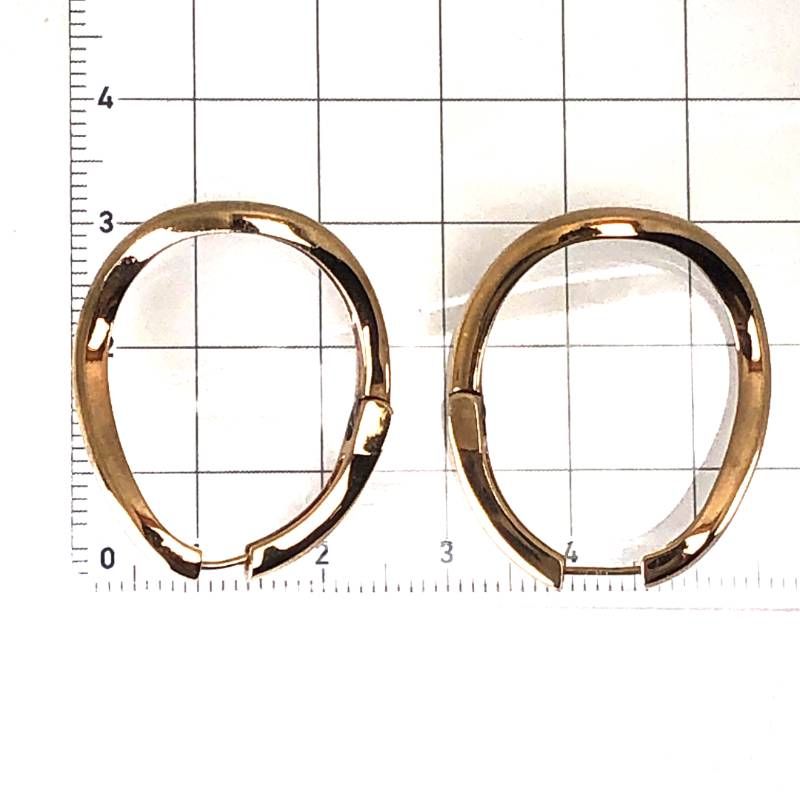 【美品】ete エテ／レディース フープ ピアス／SV925・K18／ゴールド