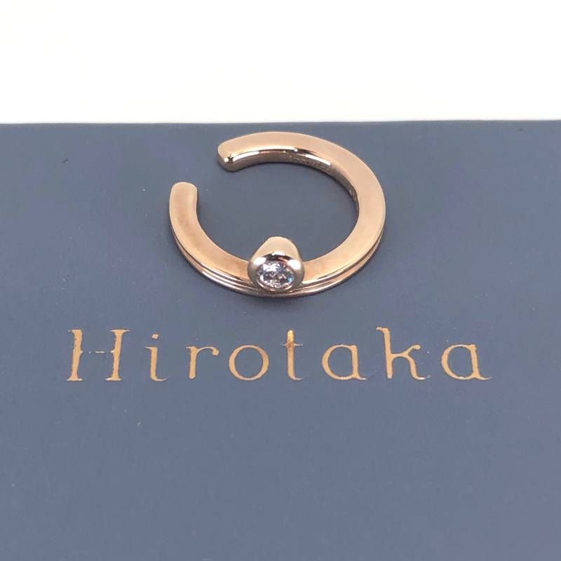 【美品・ケース付き】Hirotaka ヒロタカ／ベルーガ ダイヤモンド イヤーカフ AB74KDF／K10 YG・ダイヤモンド／ゴールド