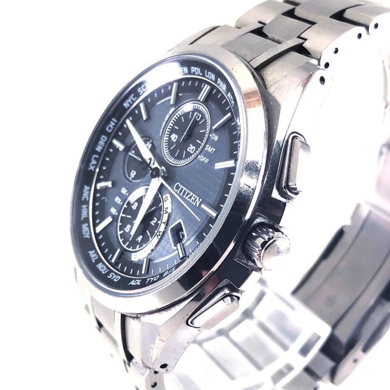 CITIZEN シチズン／アテッサ エコドライブ H804-T018696／ソーラークォーツ／チタン／シルバー・ブラック