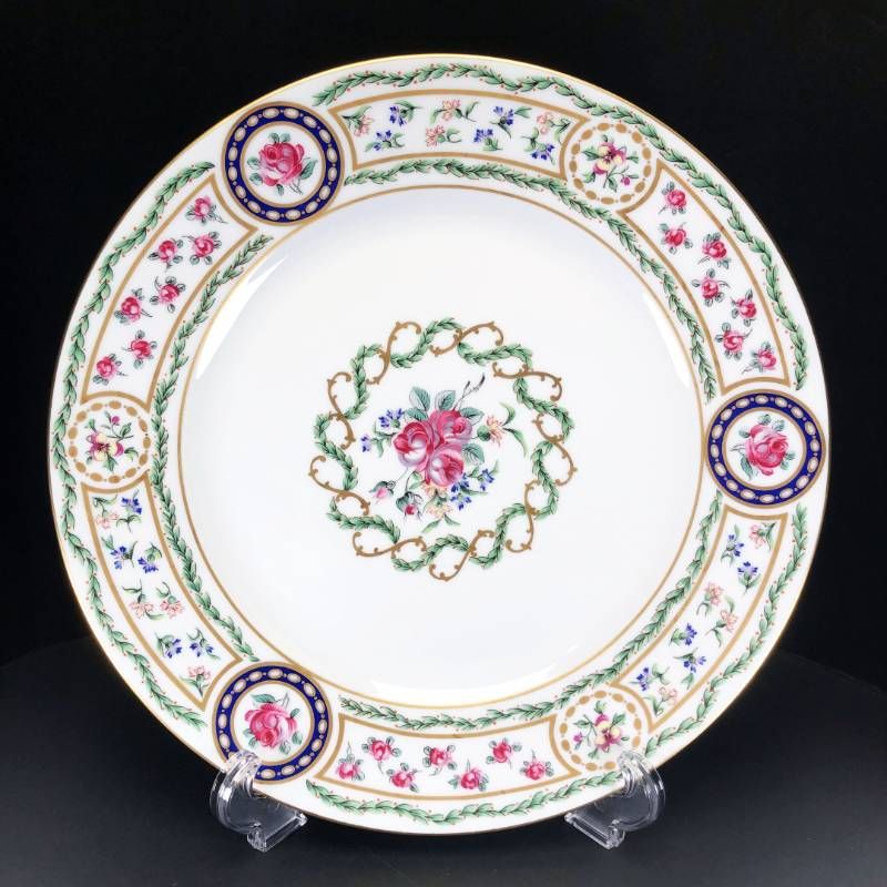 【美品】HAVILAND アビランド／ルーブシエンヌ マリーアントワネット プレート 皿／26cm／陶器／マルチカラー／M03204B