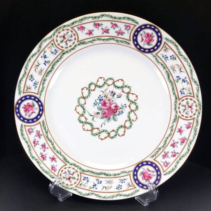 【美品】HAVILAND アビランド／ルーブシエンヌ マリーアントワネット プレート 皿／26cm／陶器／マルチカラー／M03204C